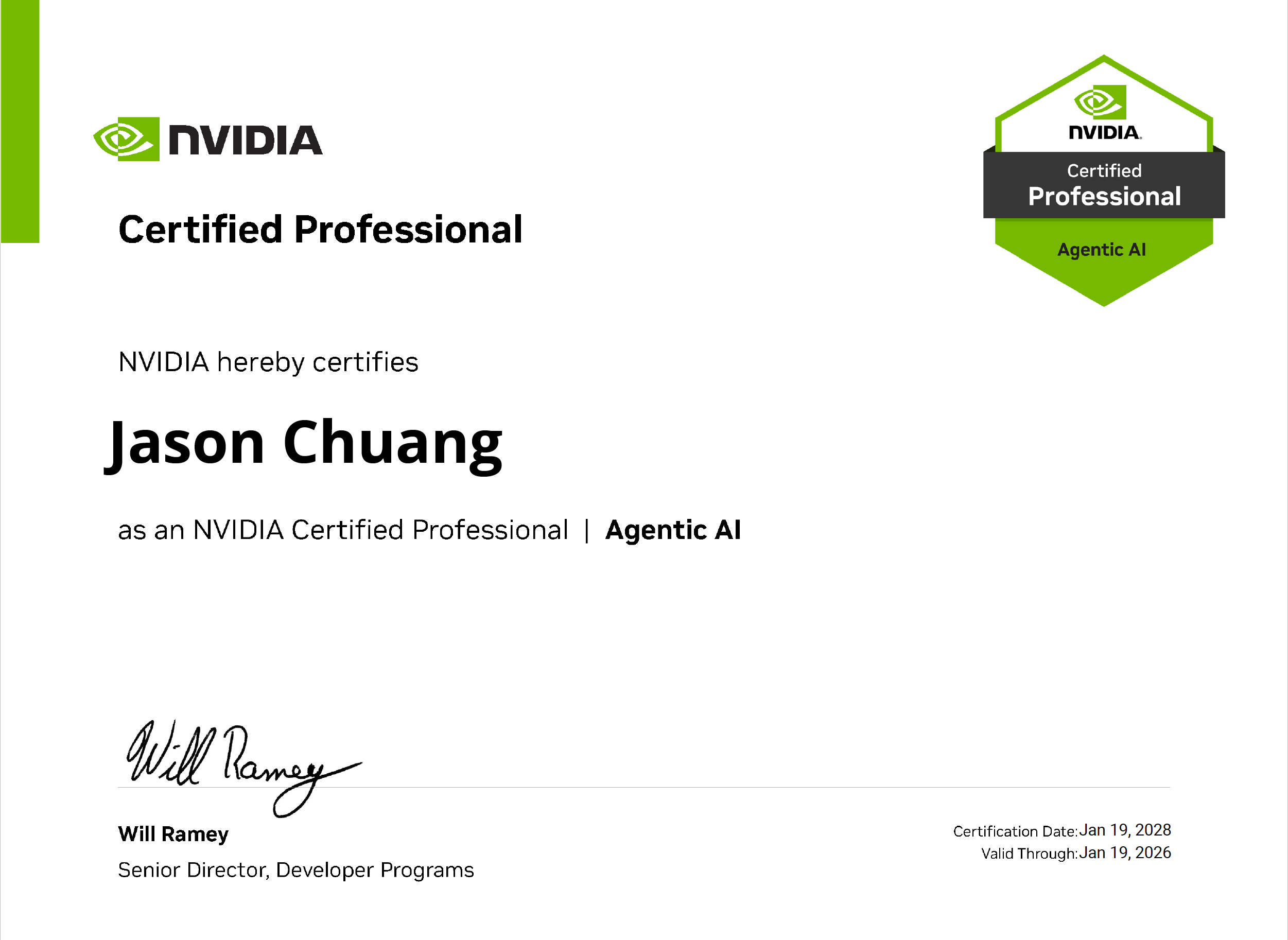 Jason-NVIDIA-Certified-Professional-AgenticAI